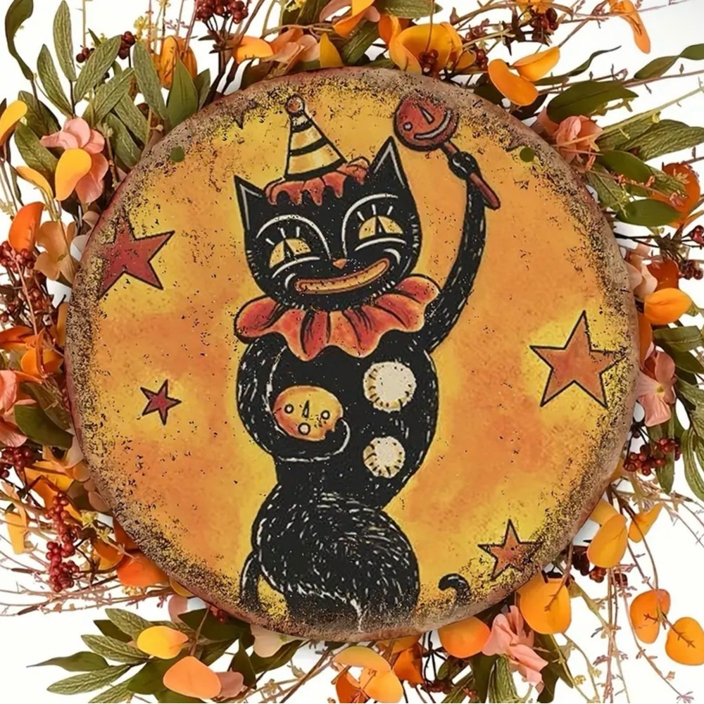 Johanna Parker Inspired Vintage Halloween Style Black Cat Hanging Decor